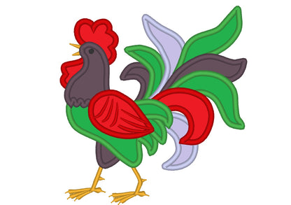 Rooster Applique and Fill Stitch