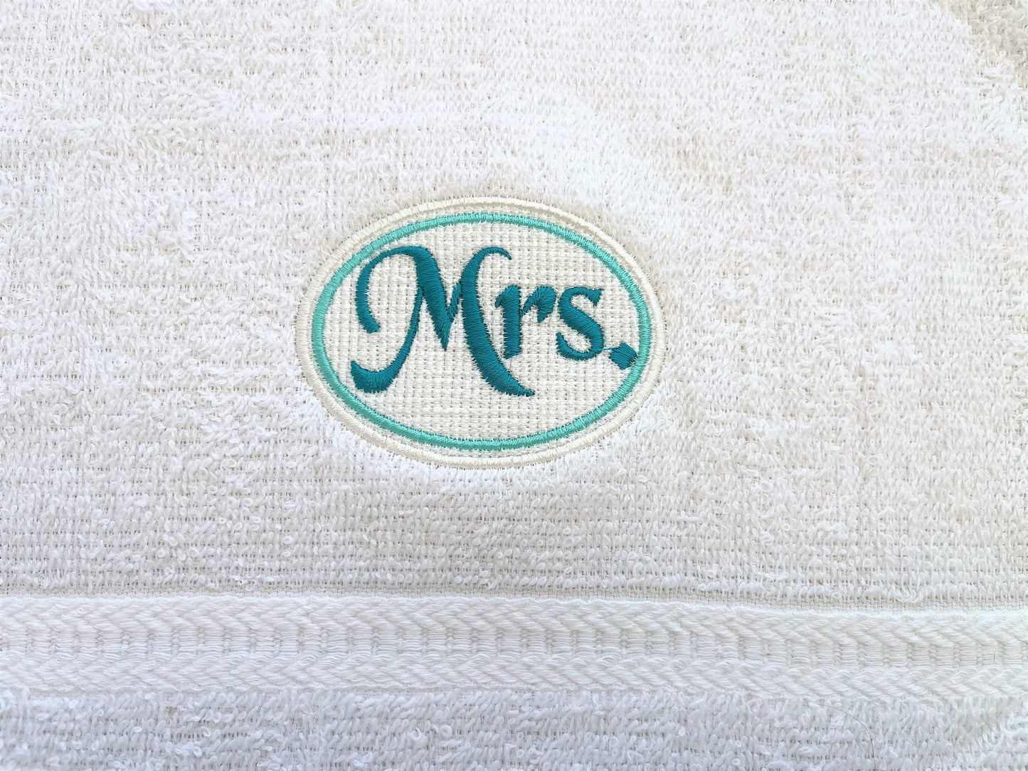 Embossed Towel Mr And Mrs Monogram