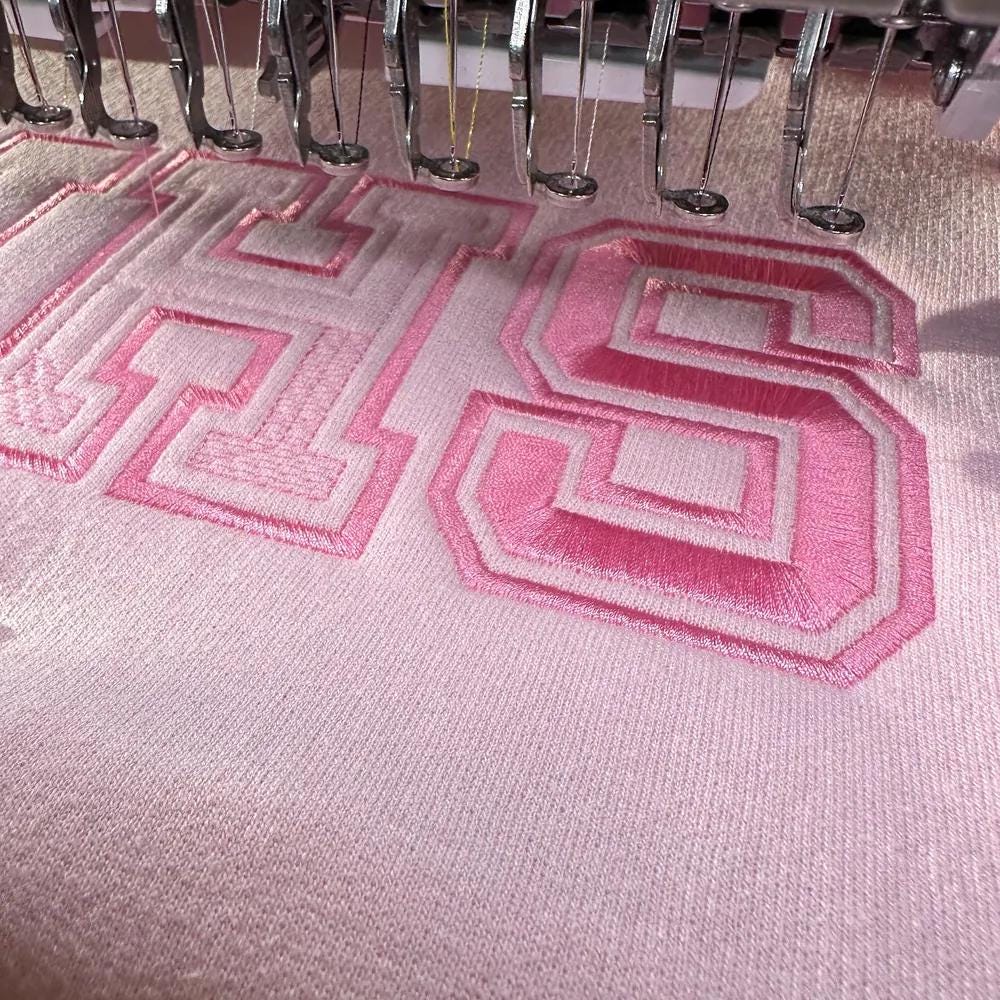 2-Color Athletic Sport Font Applique