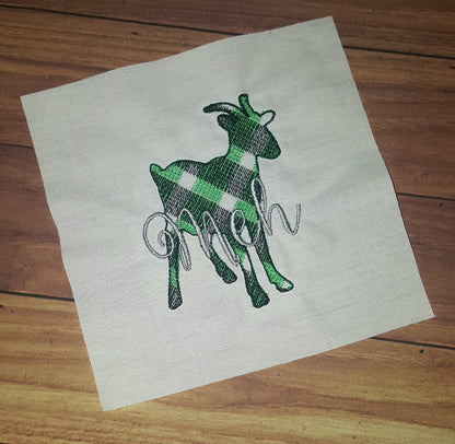 Gingham Plaid Patterned Farm Animals Set