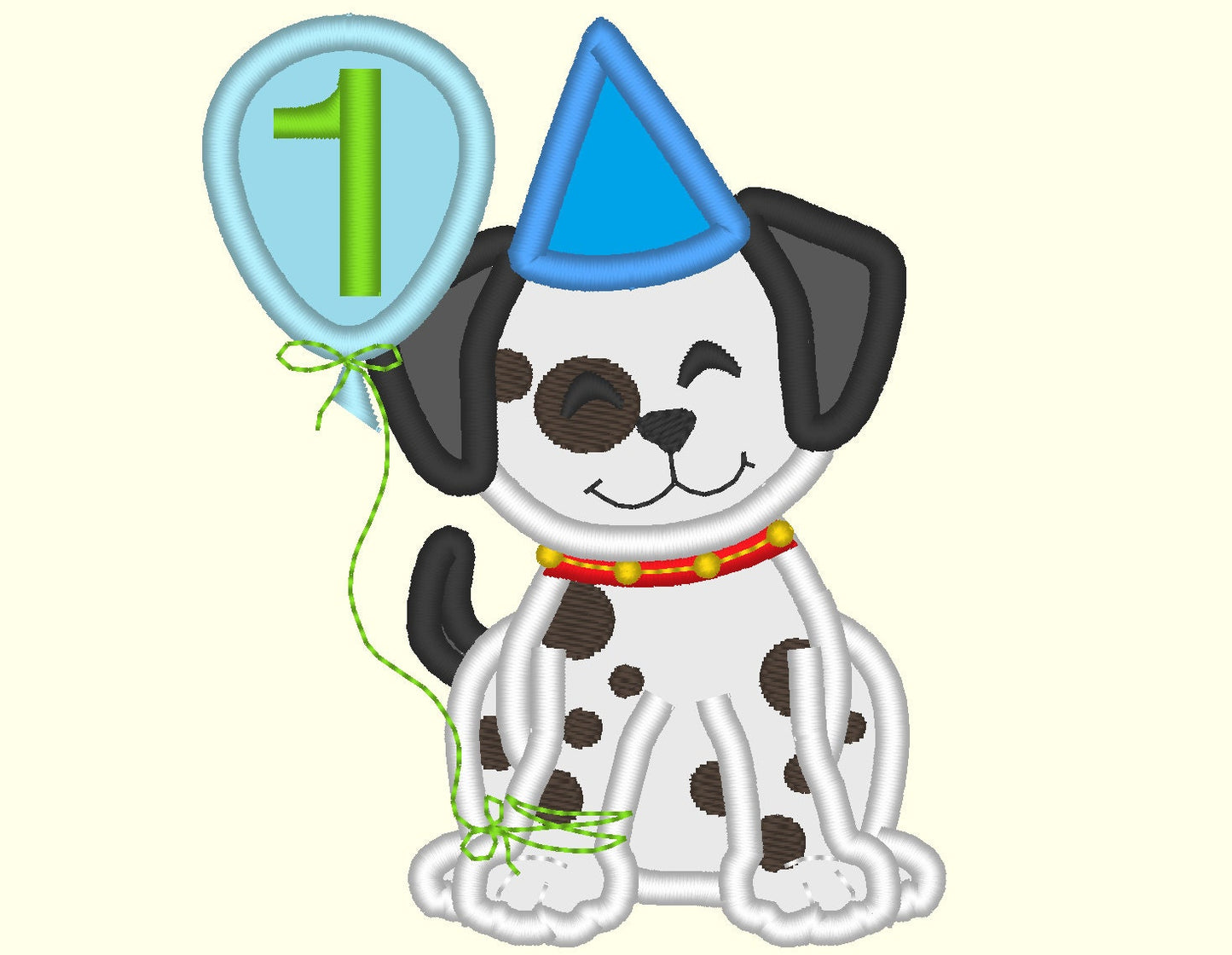 Happy Birthday Puppy with Balloon