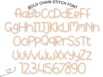 Bold Dense Chain Stitch Font