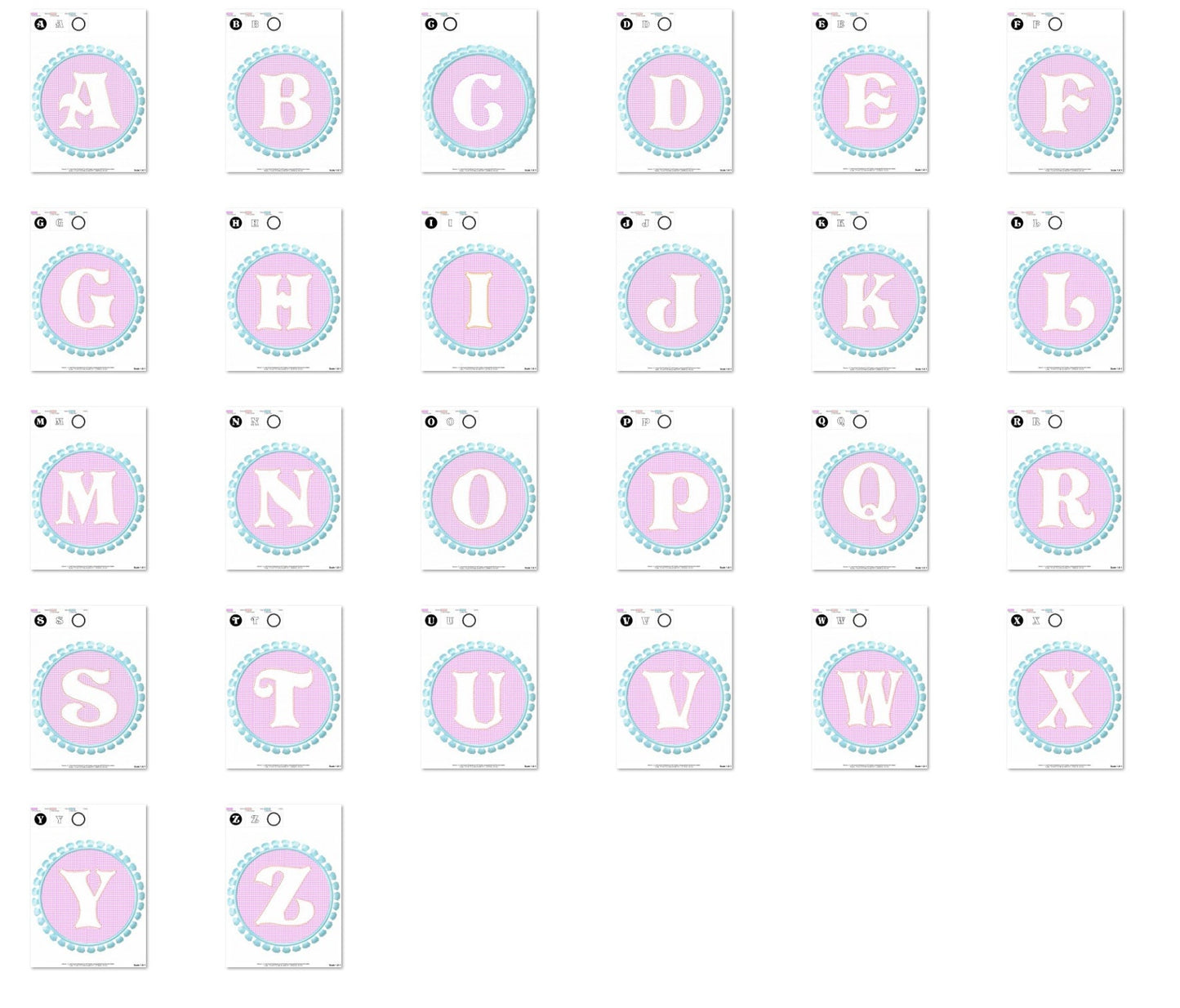 Beautiful Fringed and Embossed Monogram