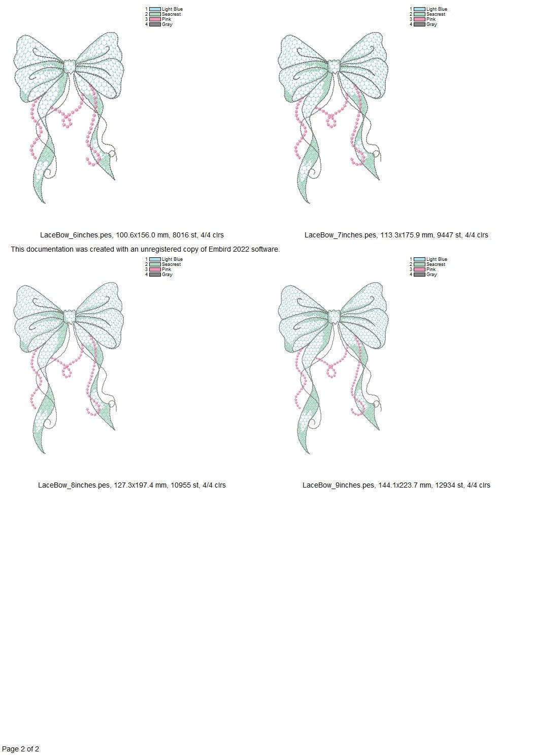 Trendy Lace Bow Light Stitch