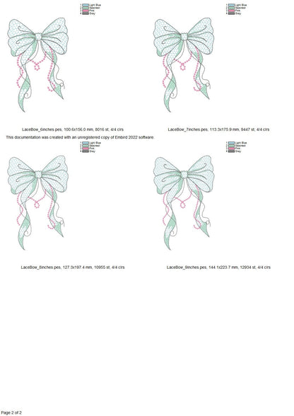 Trendy Lace Bow Light Stitch