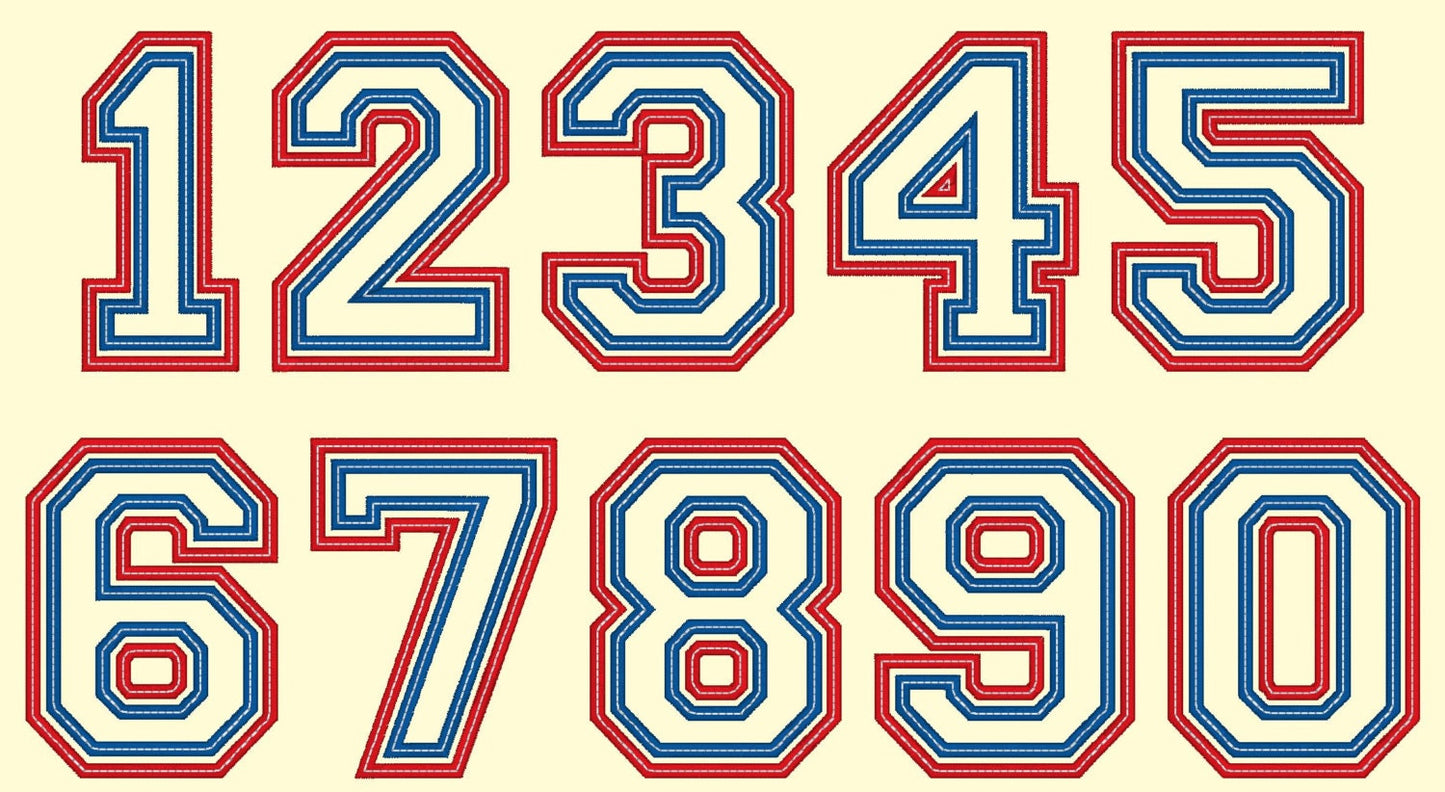 Double Applique Athletic Sport Font