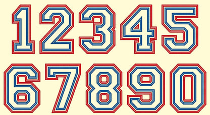 Double Applique Athletic Sport Font