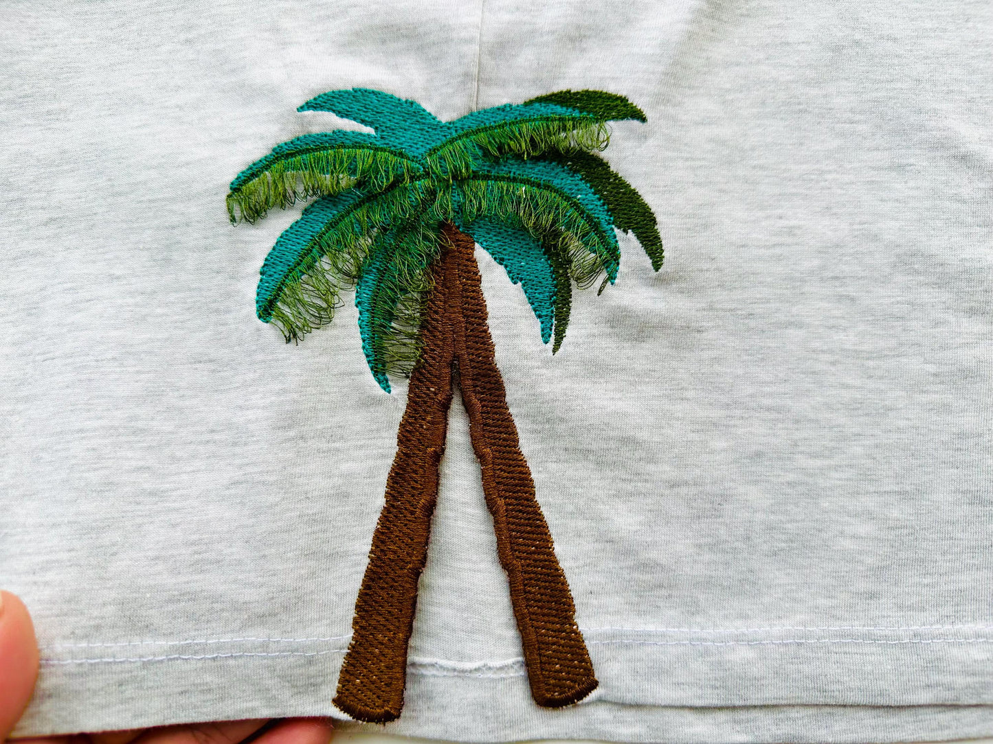 Fringed Palm Tree Split Side Seam
