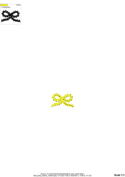 Chain Stitch Bow Set of 4