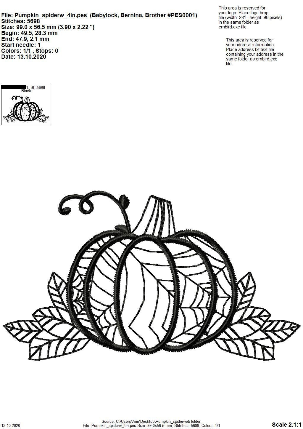 Halloween Spiderweb Pumpkin Outline