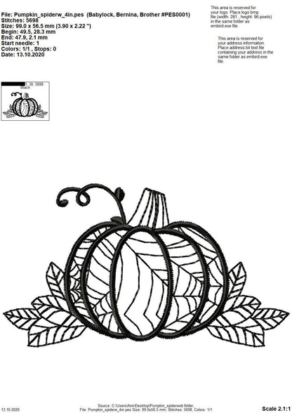 Halloween Spiderweb Pumpkin Outline