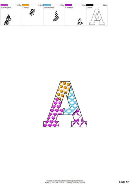 Patchwork Patterned Block Font