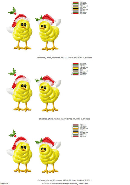 Little Christmas Chick 2 in a row