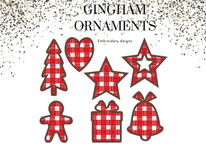 Plaid Patterned Christmas Tree Ornaments