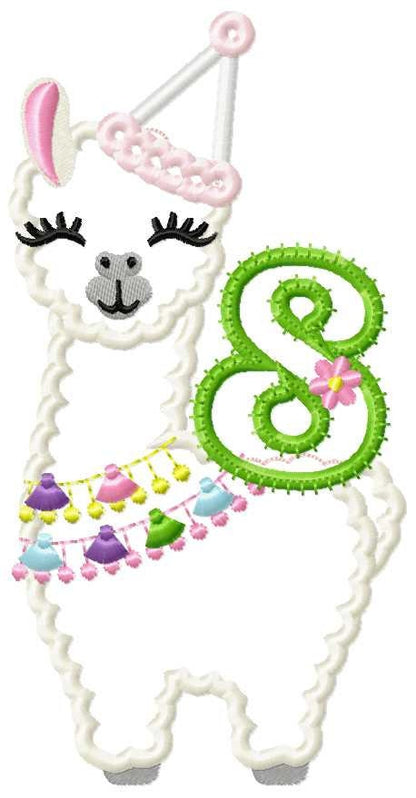 Llama Alpaca Birthday Numbers Set
