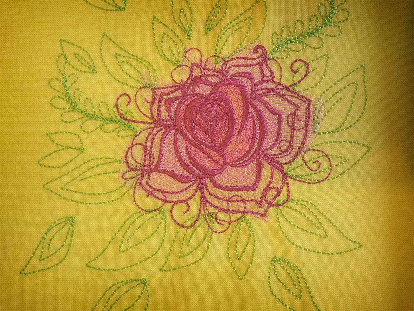 Swirl Shabby Chic Rose machine embroidery designs for embroidery hoops