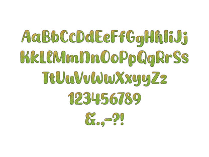 Vibrant Gradient Ombre Iridescent Font