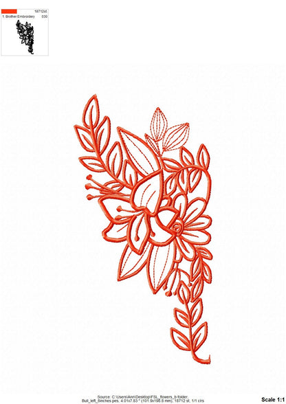 Split floral bull cow head slips front hoodie zipper highland cow