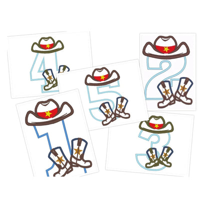 Cowboy Birthday Numbers 1 to 5