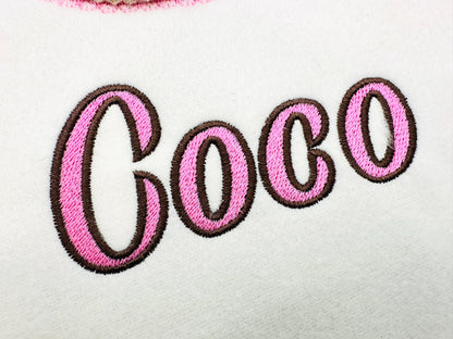 Bold Cursive Fill Stitch Girls Font