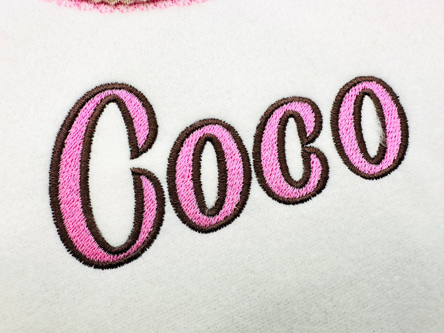 Bold Cursive Fill Stitch Girls Font