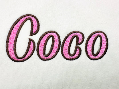 Bold Cursive Fill Stitch Girls Font