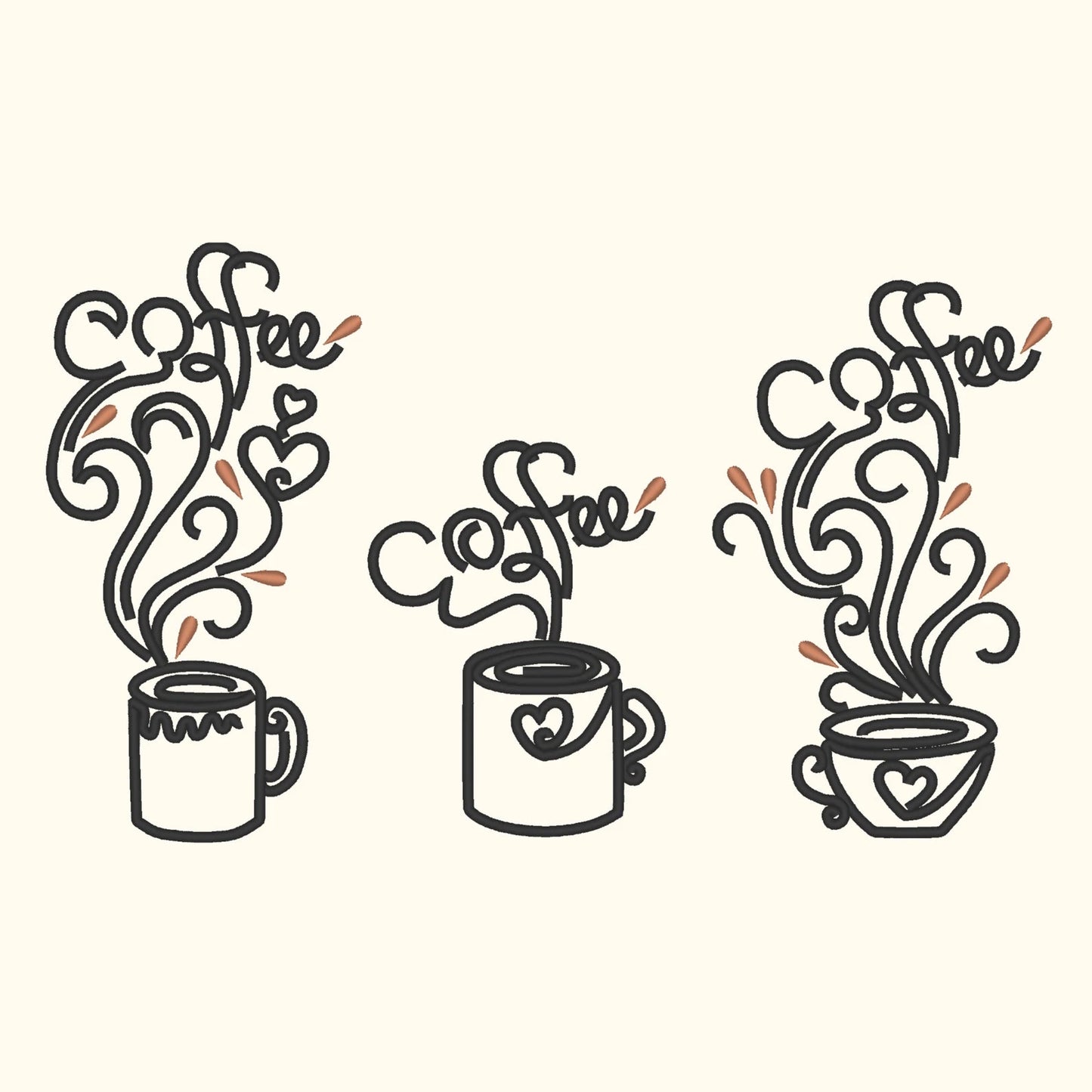 Coffee Cup Set of 3