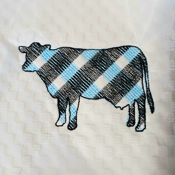Patterned Cow Outline