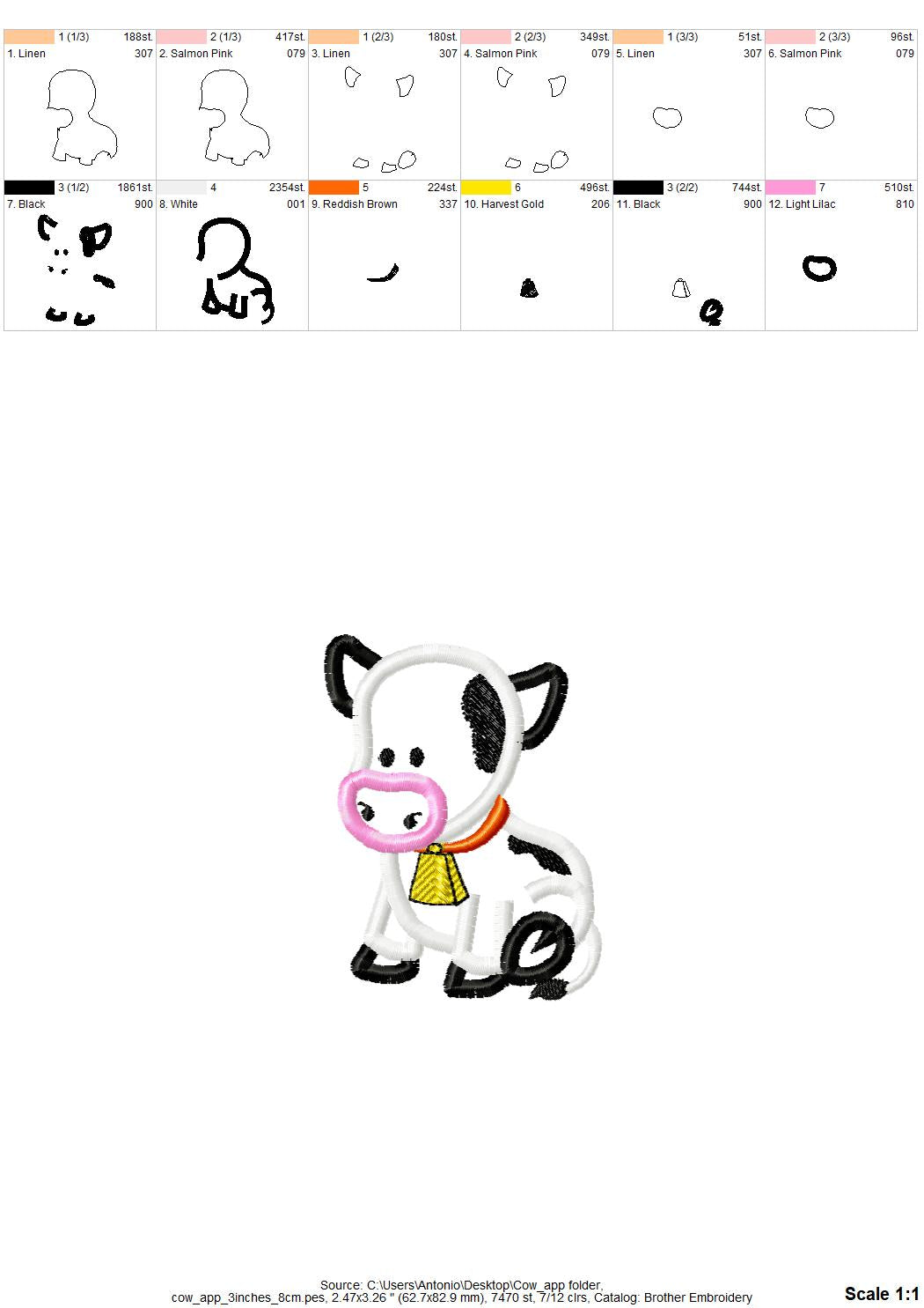 Little Cow Applique