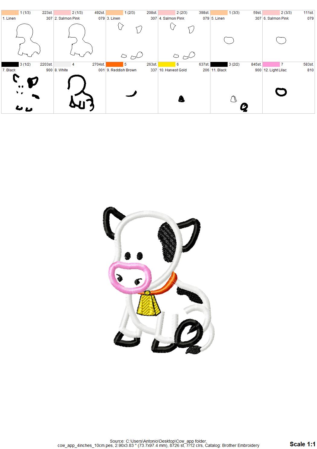 Little Cow Applique
