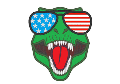 T-rex Dinosaur Face aviator glasses 4th of July patriotic independence