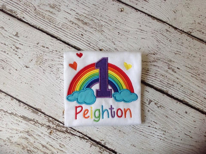 Satin Rainbow Birthday Number 1