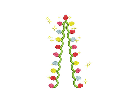 Sparkling Christmas Lights Split Side Seam