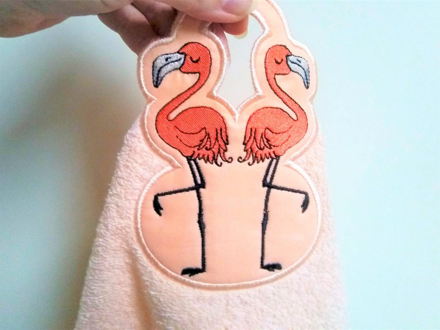 Flamingo Towel Hanging Hole Topper