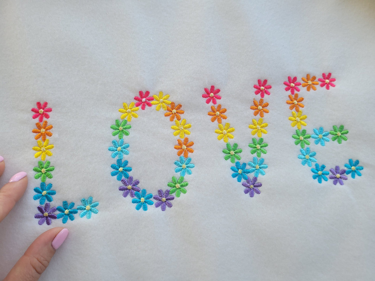 Rainbow Daisies Country Floral Font