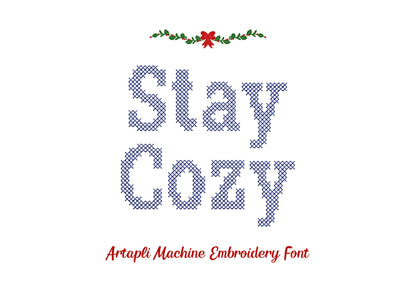 Cross stitch Font machine embroidery designs Christmas stocking