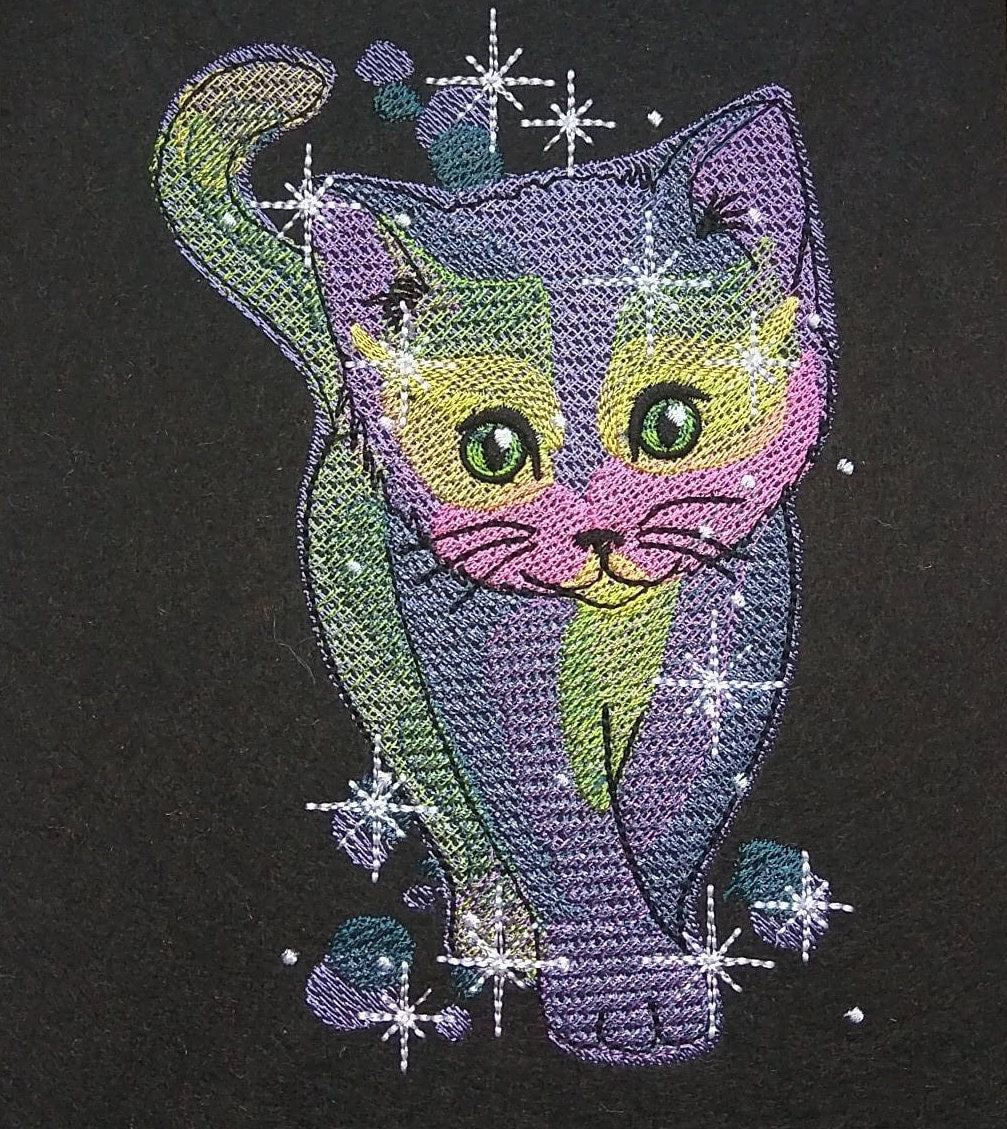 Sparkling Galaxy Kitty Cat