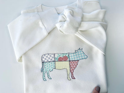 Patchwork Patterned Farm Cow