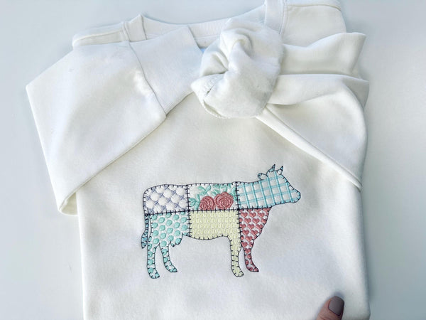 Patchwork Patterned Farm Cow