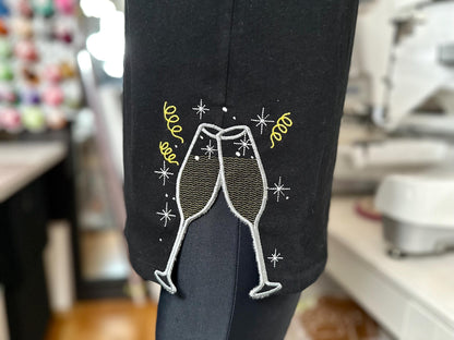 Champagne Cheers Split Side Seam