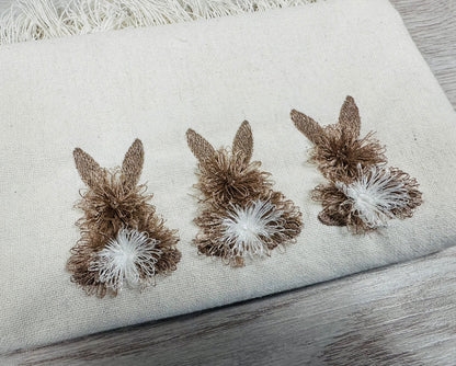 Fringed Bunny Tail 3 in a row