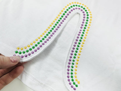 Mardi Gras Pearl Split Side Seam
