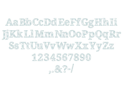 Winter Snowflake Block Font Light Stitch