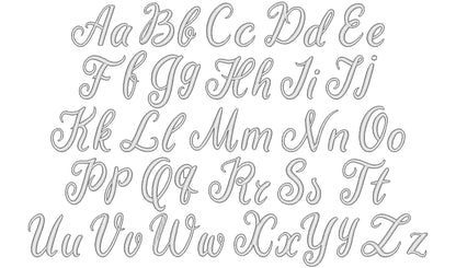 Handwritten Font with Outline Becky