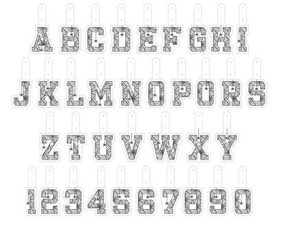 Spiderweb Monogram Keychain