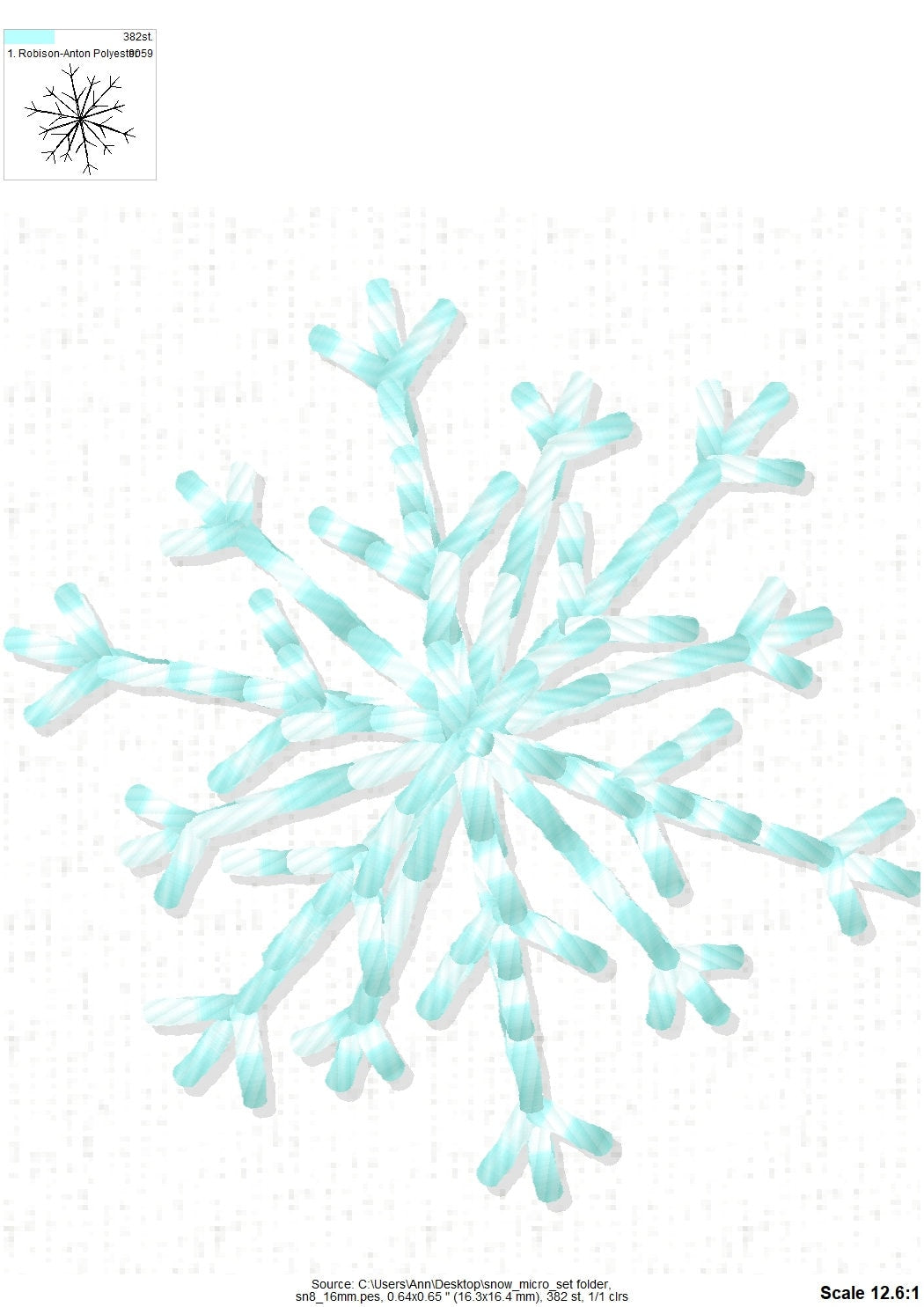 Micro Mini Single Snowflake Set of 8