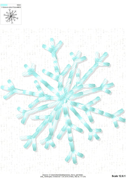 Micro Mini Single Snowflake Set of 8