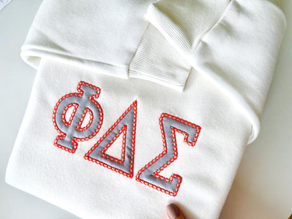 Big Sororities Greek Font Applique