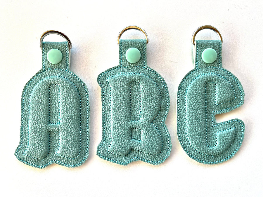 Puffy Puff Foam Monogram Keychain ITH