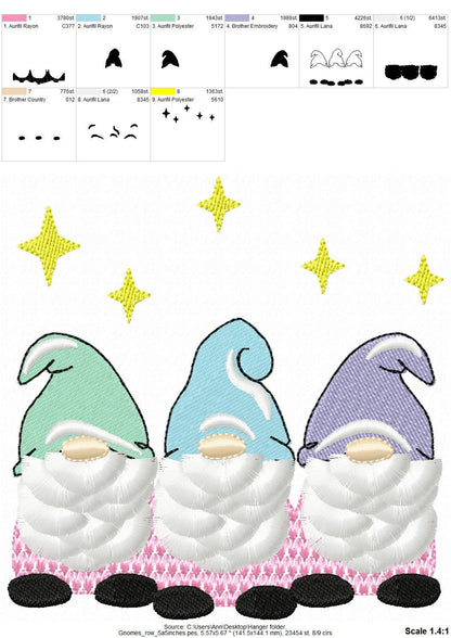 Fringed Christmas Gnome Trio